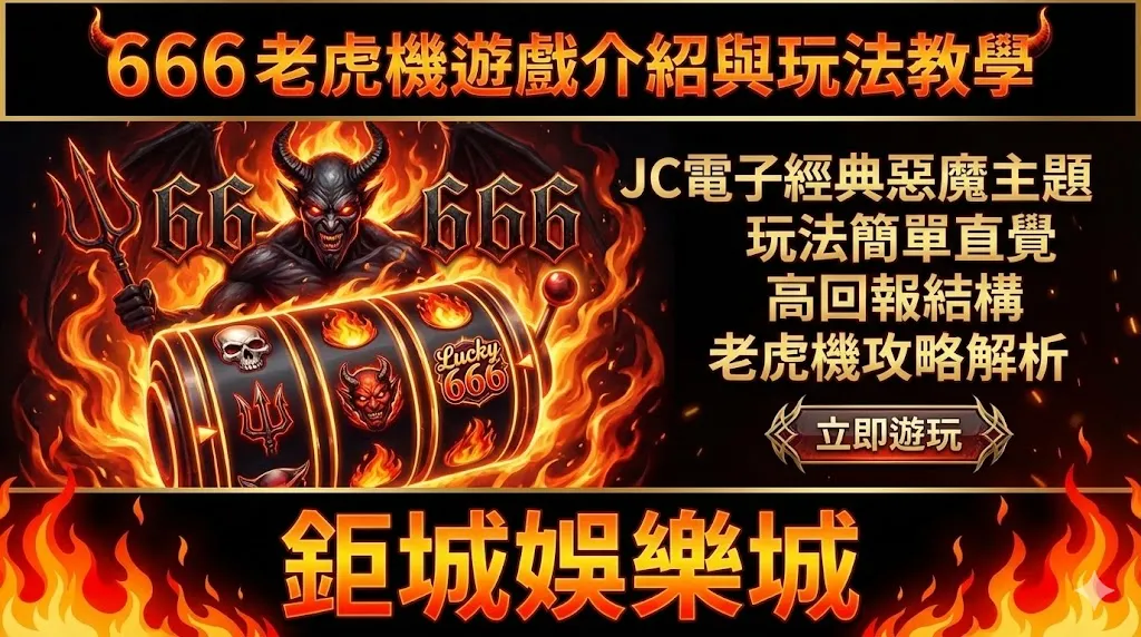 666 老虎機遊戲介紹與玩法教學｜JC電子經典惡魔主題玩法解析與老虎機攻略（鉅城娛樂城推薦）