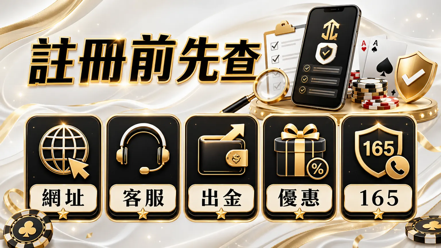 註冊前先查網址客服出金優惠與 165 的安全檢查流程圖