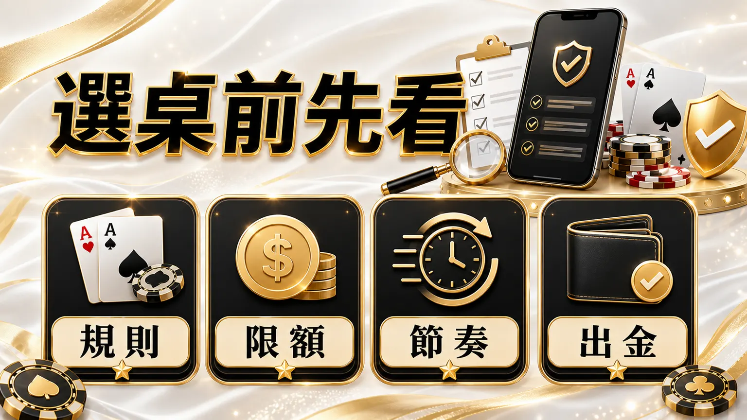 選桌前先看規則限額節奏與出金的流程圖