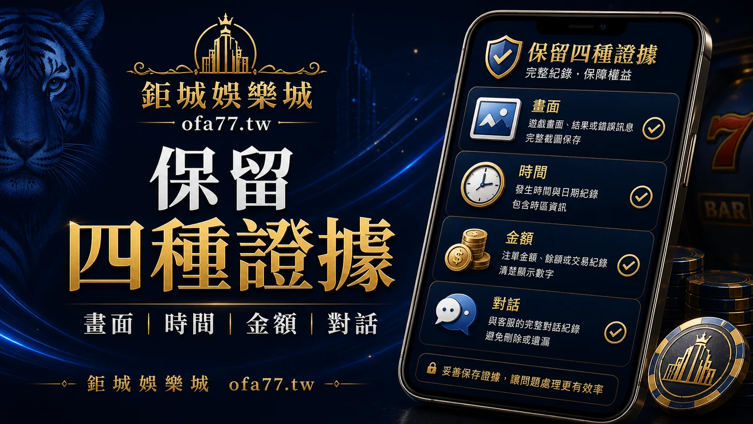 保留四種證據圖,整理畫面、時間、金額與對話
