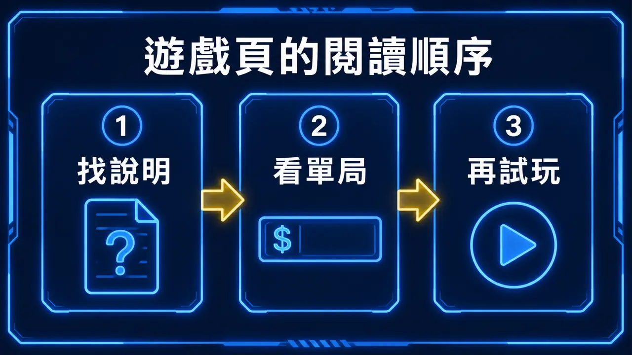 鉅城娛樂城確認遊戲名稱與目前版本。檢查流程圖