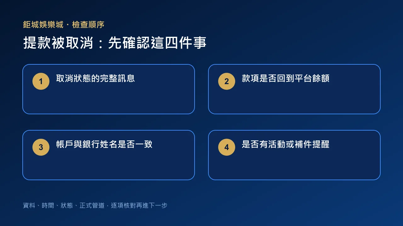 娛樂城提款被取消四項檢查圖
