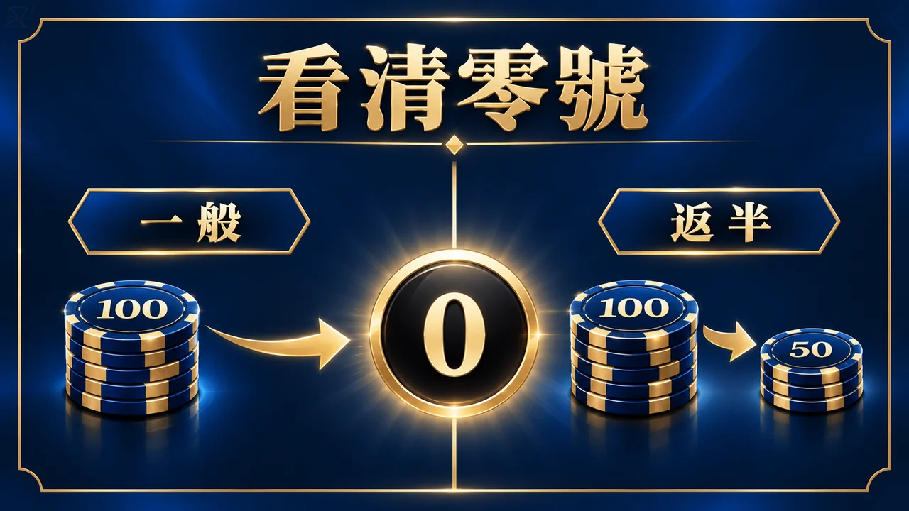 零號結果下,一般結算與明文返半的假設數字比較